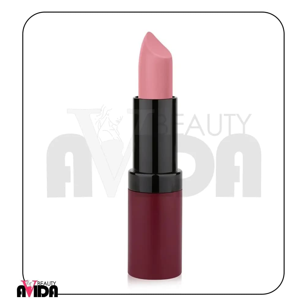 رژ لب جامد گلدن رز مدل Velvet Matte شماره 10 — تصویر ۴