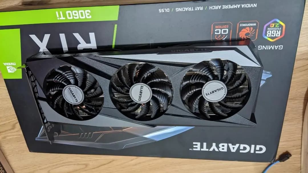 کارت گرافیک باکارتن گیگابایت استوک Giga rtx 3060 ti 8 g gaming oc ظرفیت 8 گیگابایت — تصویر ۸