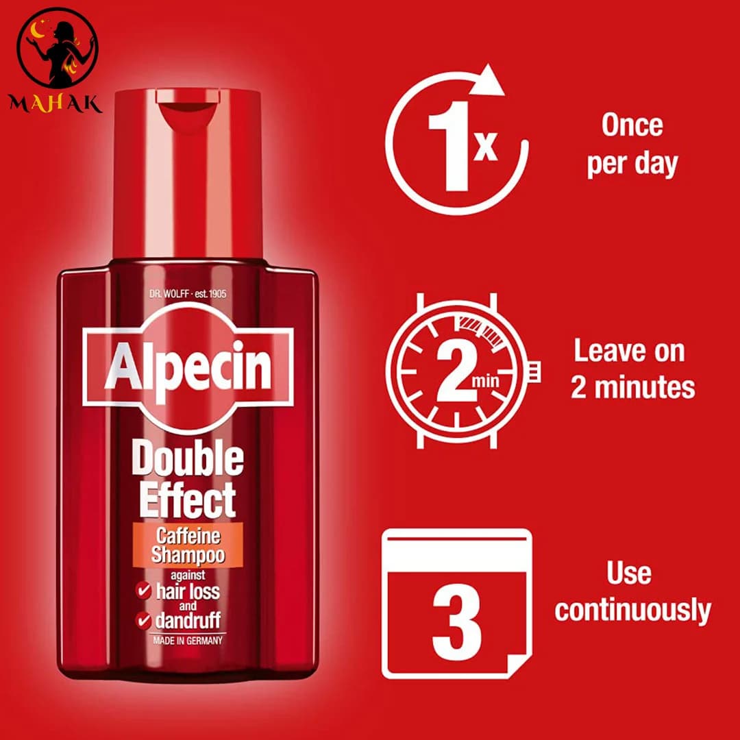 شامپو ضد شوره و ریزش مو دابل افکت آلپسین Alpecin Double Effect Caffeine Shampoo — تصویر ۷