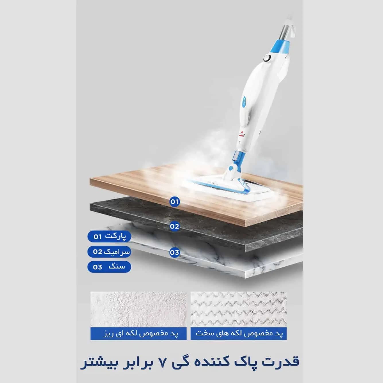 بخارشوی ایستاده بیسل مدل 3004z — تصویر ۲