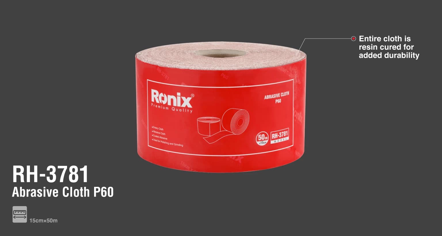 سنباده رول P60 رونیکس مدل RH-3781 — تصویر ۵