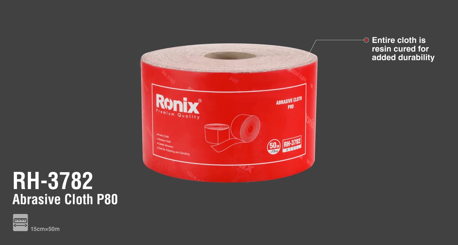 سنباده رول P80 رونیکس مدل RH-3782 — تصویر ۵