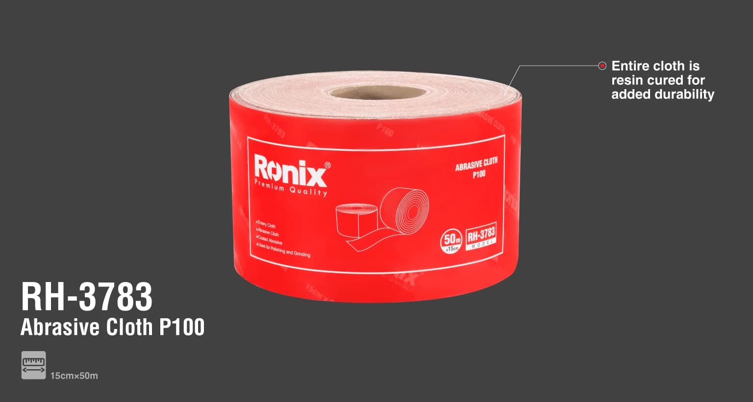 سنباده رول P100 رونیکس مدل RH-3783 — تصویر ۵
