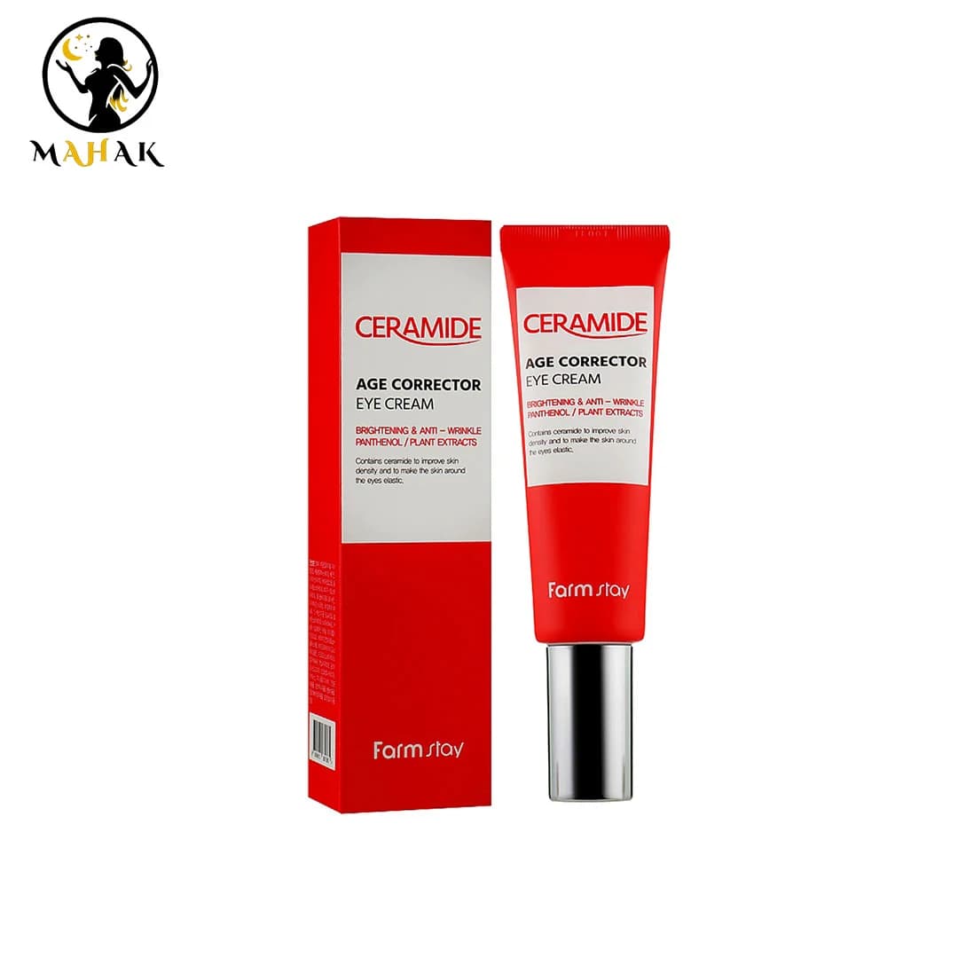 کرم دور چشم روشن کننده و ضد چروک سرامید فارم استی CERAMIDE FARMSTAY