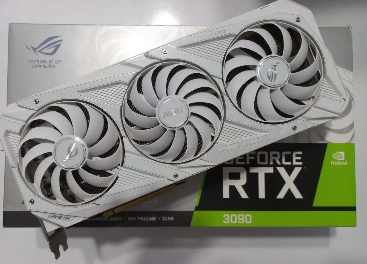 کارت گرافیک ایسوس باکارتن استوک مدل ROG STRIX RTX3090 OC GAMING 24GB WHITE — تصویر ۸