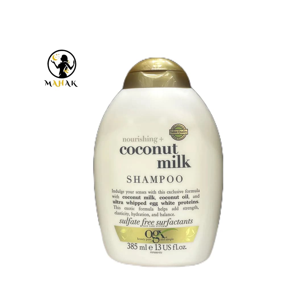شامپو مغذی شیر نارگیل او جی ایکس Ogx Nourishing Coconut Milk Shampoo — تصویر ۲