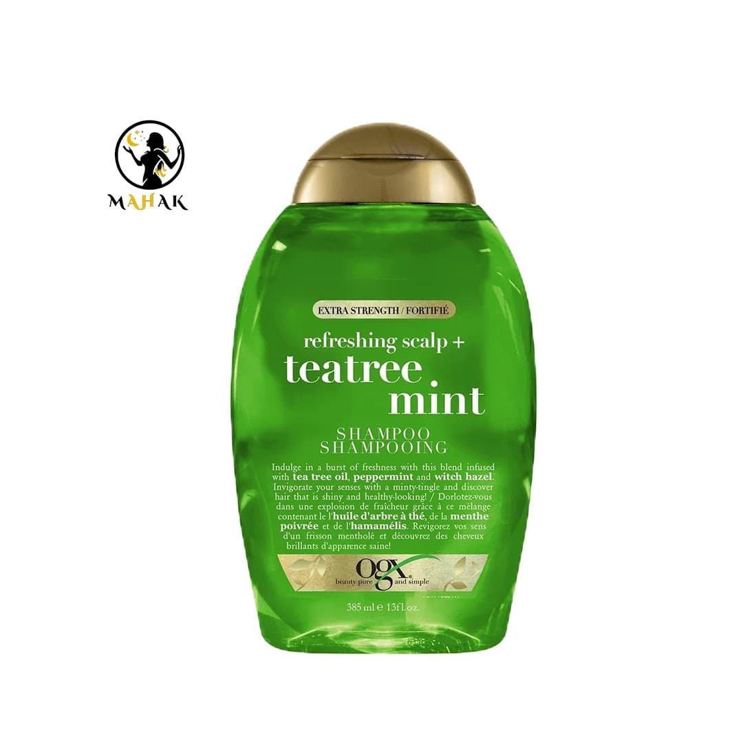 شامپو نعناع و درخت چای او جی ایکس Ogx Tea Tree Mint Shampoo 385ml — تصویر ۲