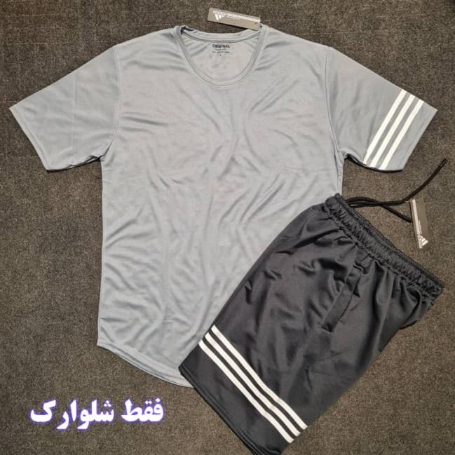 شلوارک مردانه جیب فیلتو بلند گلکسی آدیداس خطی تکی