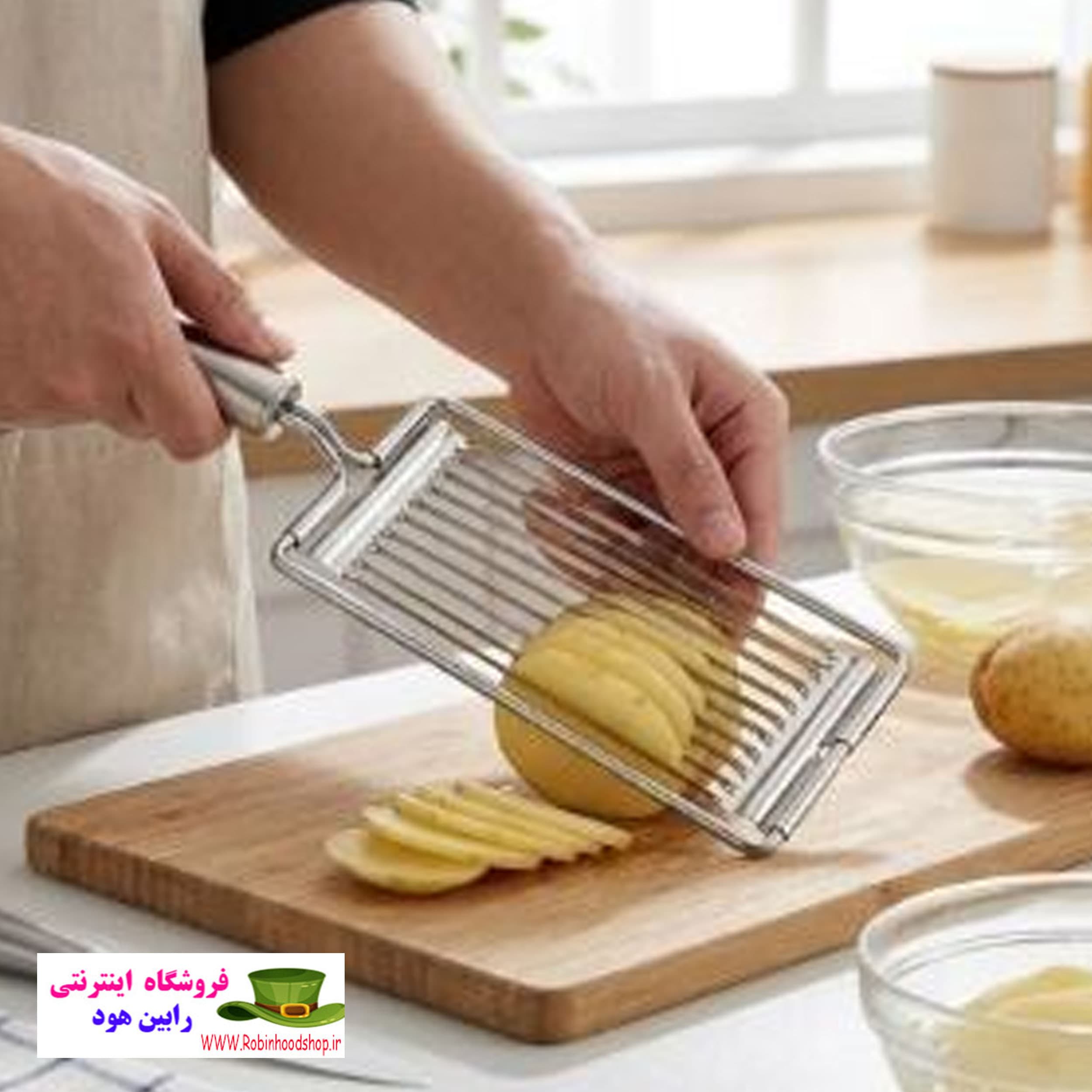اسلایس کردن سیب زمینی و رنده گوجه فرنگی یونیک مدل UN1132 استیل