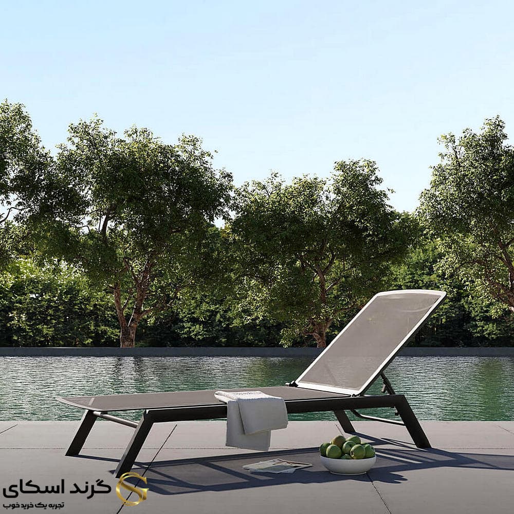 تخت کنار استخری نظری مدل ادسا1-500B-ODESSA1T-آلومینیومی با مش توری — تصویر ۲