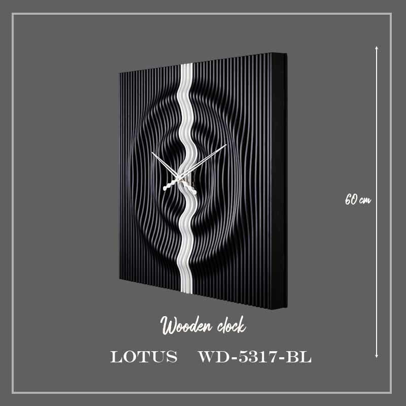 ساعت دیواری لوتوس کد WD-5317 رنگ BLACK — تصویر ۴
