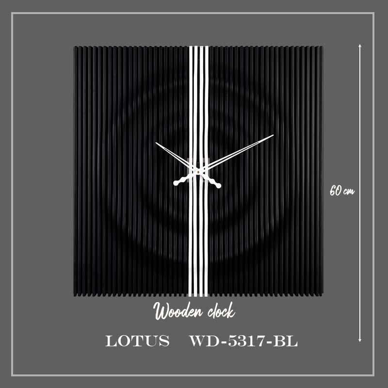 ساعت دیواری لوتوس کد WD-5317 رنگ BLACK — تصویر ۳