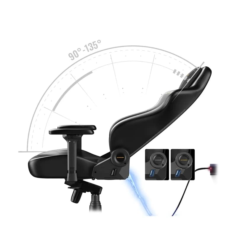 صندلی گیمینگ دی ایکس ریسر Martian Series 2025 L Fabric Black — تصویر ۹