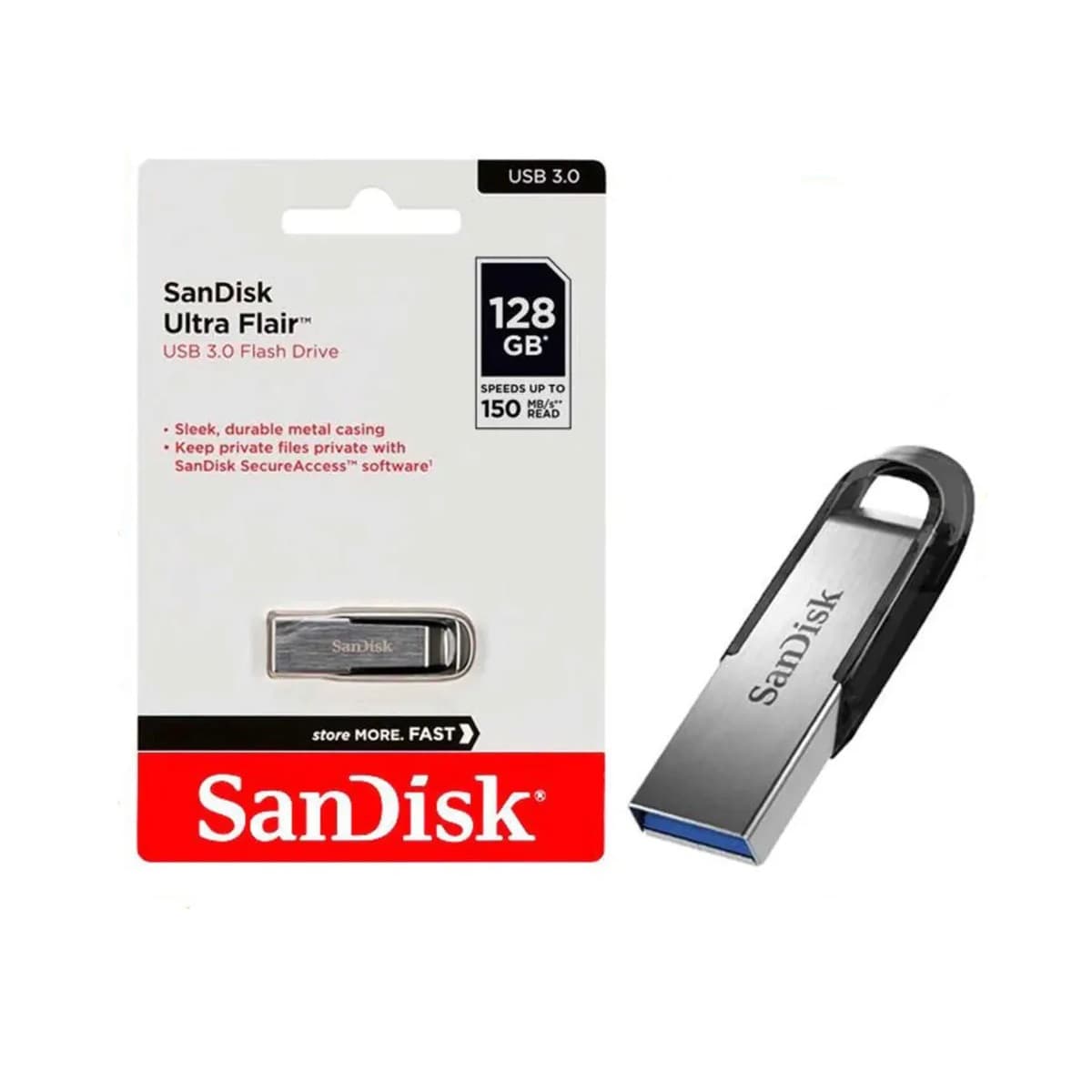 فلش 128 گیگ سن دیسک SanDisk Ultra Flair USB3.0 — تصویر ۶