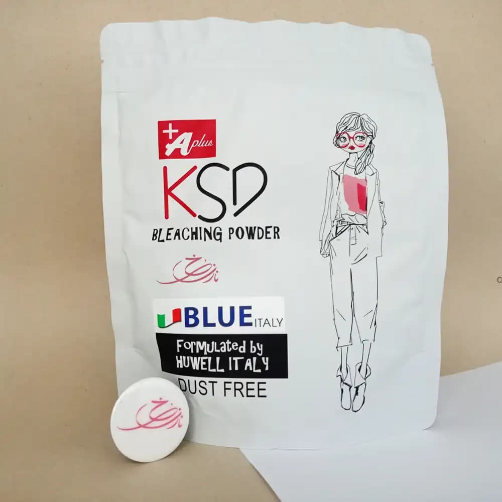 پودر دکلره آبی BLUE کی اس دی KSD ضد زردی ANTI-YELLOW حجم 400 گرمی