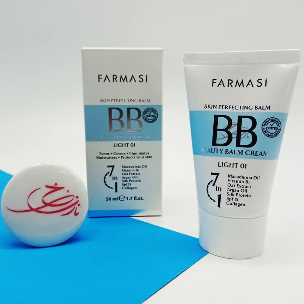 بی بی کرم انواع پوست 7در1 فارماسی FARMASI شماره 01 (Light) حجم 50 میلی