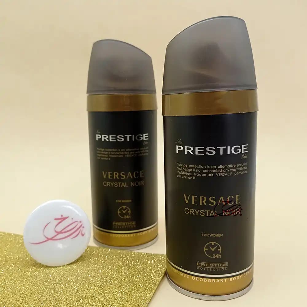 اسپری بدن پرستیژ رایحه ورساچ کریستال نویر VERSACE زنانه حجم 150 میلی لیتری — تصویر ۴