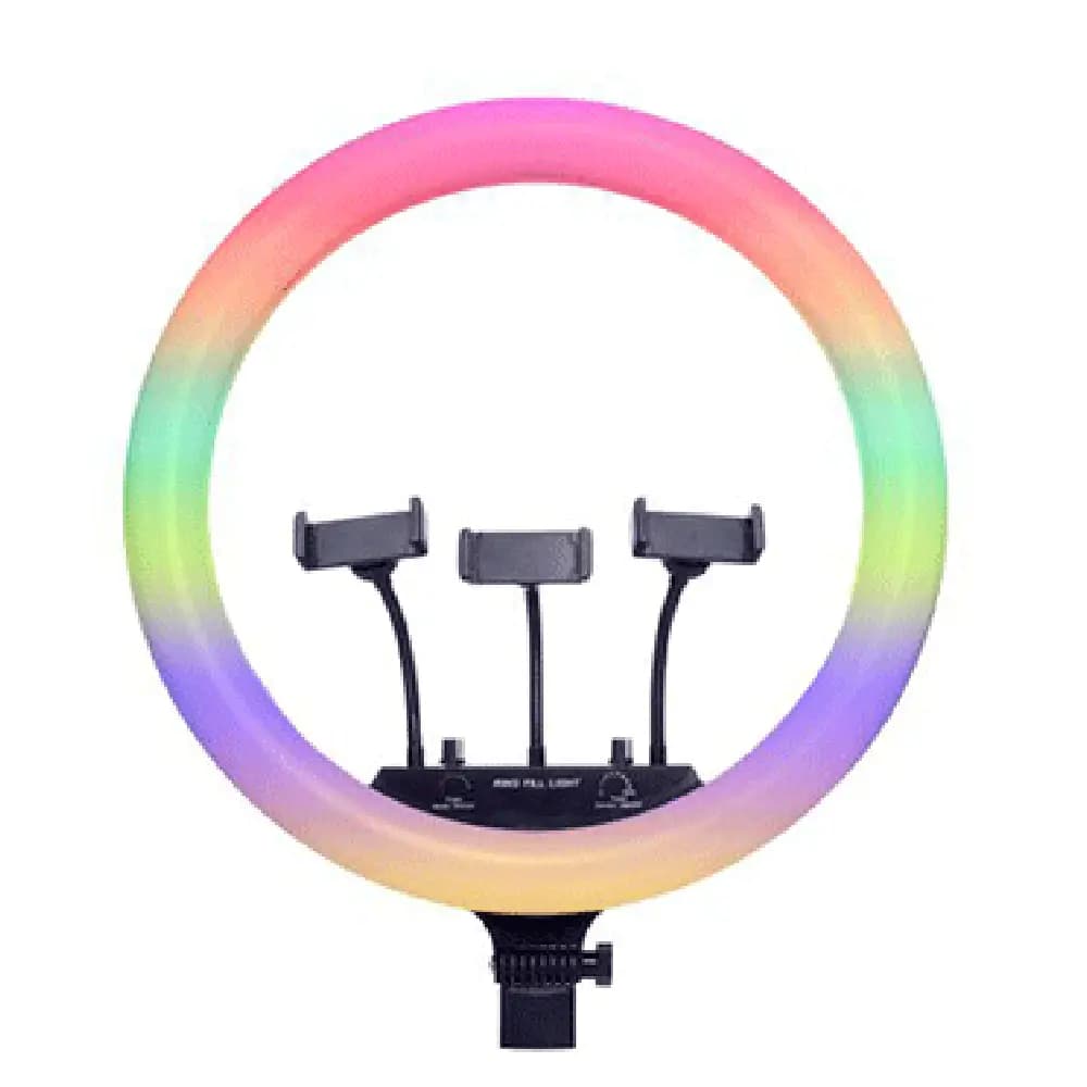 رینگ لایت(۴۵ سانتی متر ۶۵ وات) MJ18 RGB Ring Light + میکروفون میروتکMJ18 RGB Ring Light — تصویر ۸