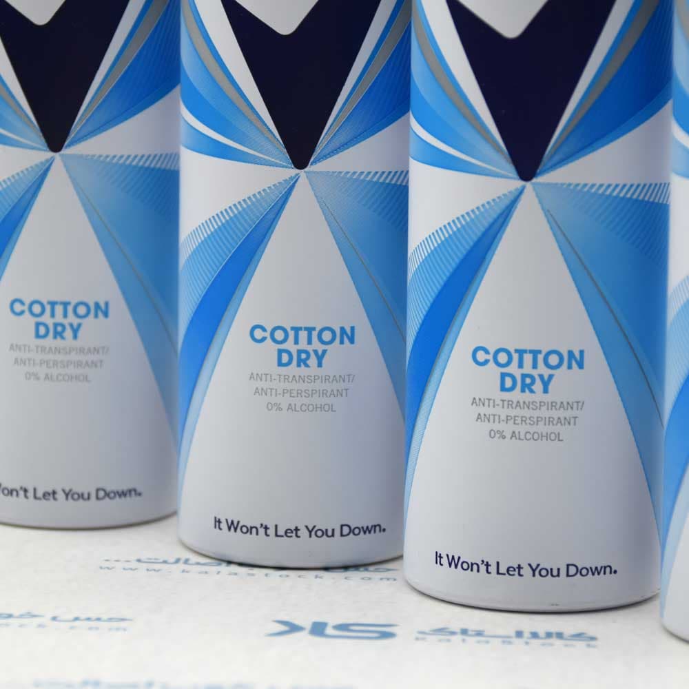 اسپری بدن ضد تعریق زنانه رکسونا REXONA اصل آرژانتین مدل Cotton Dry حجم 200 میلی لیتر — تصویر ۷