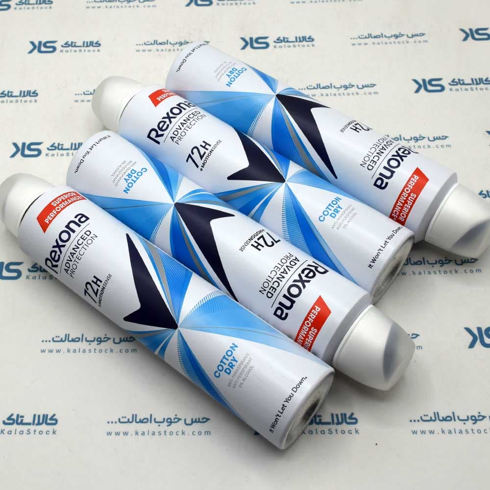 اسپری بدن ضد تعریق زنانه رکسونا REXONA اصل آرژانتین مدل Cotton Dry حجم 200 میلی لیتر — تصویر ۴
