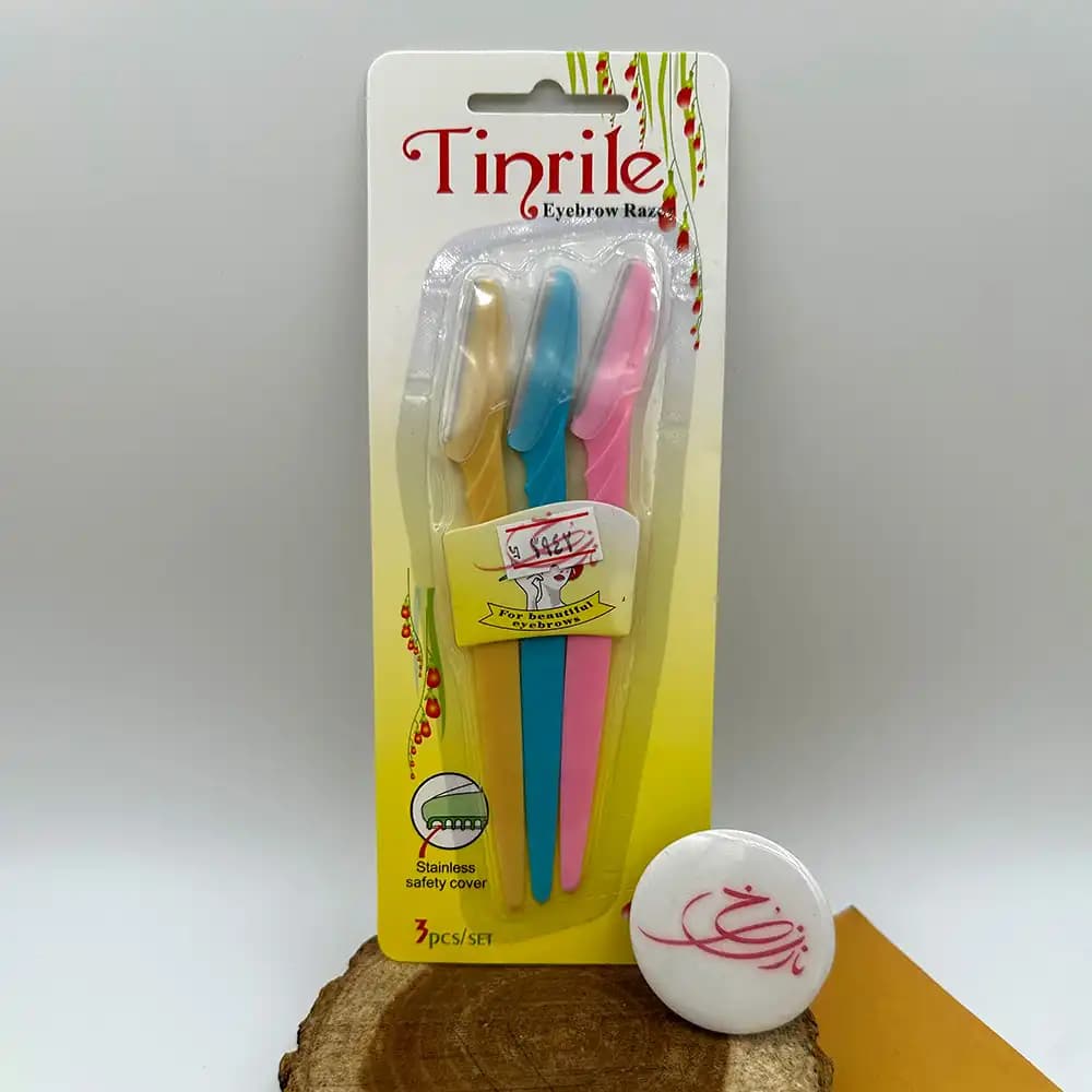 تیغ اصلاح ابرو و صورت Tinrile پک 3 عددی