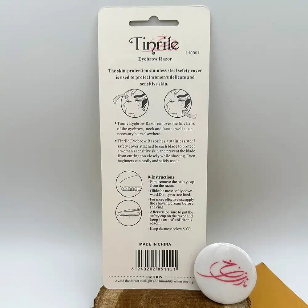 تیغ اصلاح ابرو و صورت Tinrile پک 3 عددی — تصویر ۳
