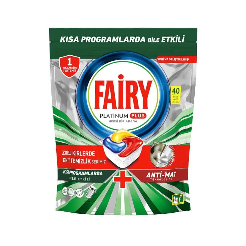 قرص ماشین ظرفشویی فیری مدل FAIRY Platinum Plus بسته 40 عددی — تصویر ۳