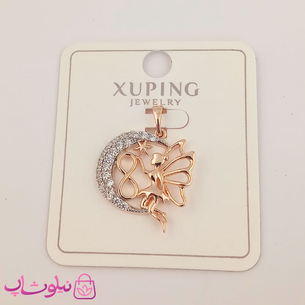 آویز گردنبند زنانه نگین دار ژوپینگ کد 467 — تصویر ۲