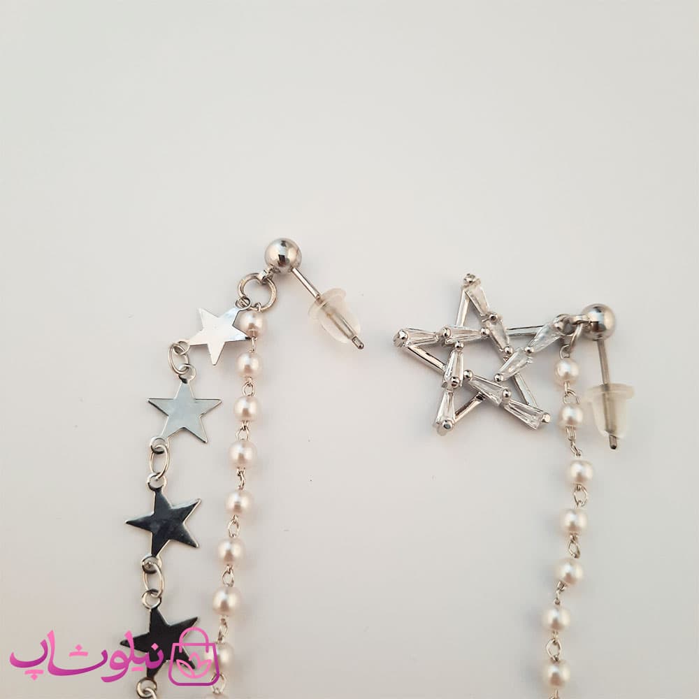 گوشواره زنانه فانتزی h.z.x طرح ستاره کد 775 — تصویر ۶