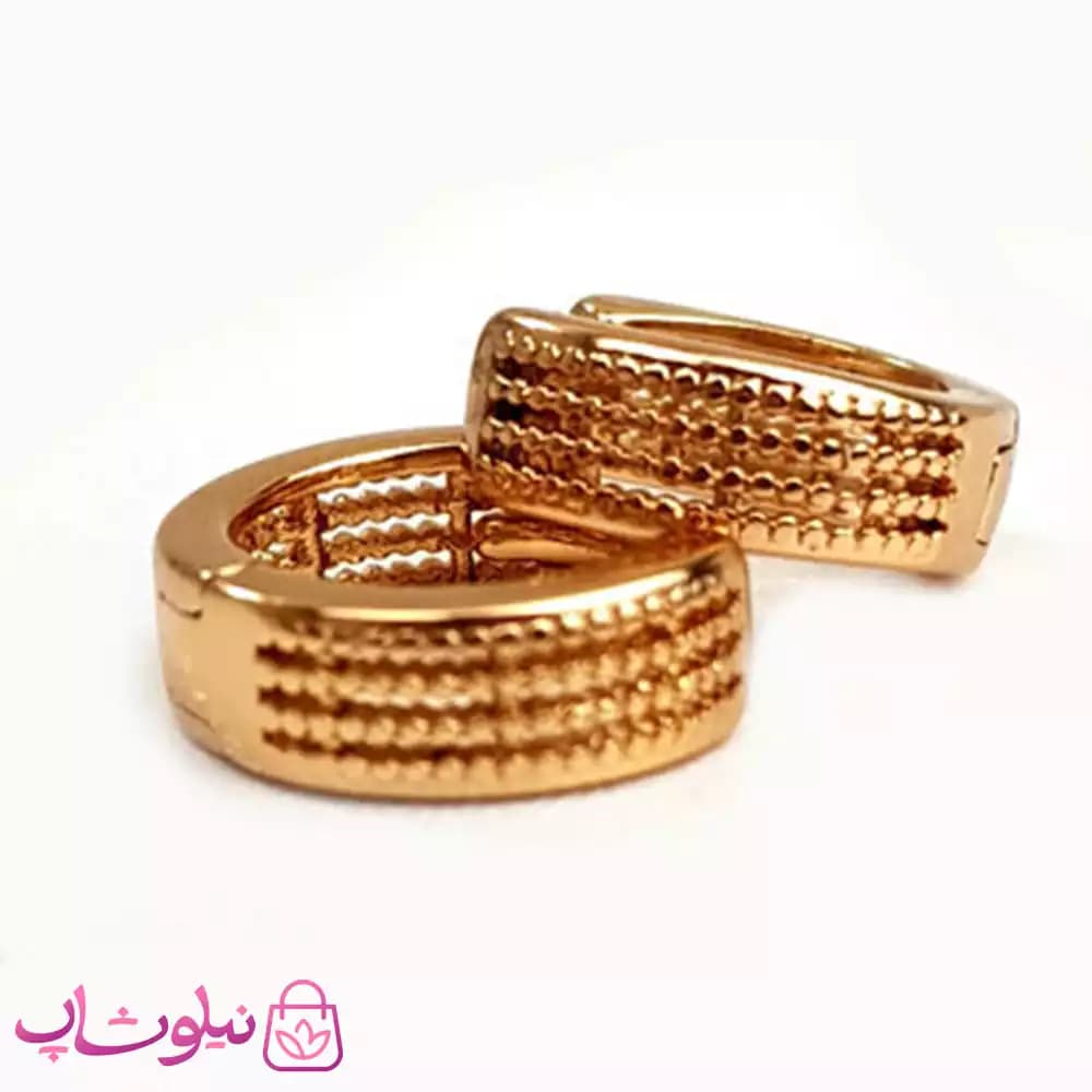 گوشواره حلقه ای کوچک زنانه ژوپینگ کد 2358 — تصویر ۵