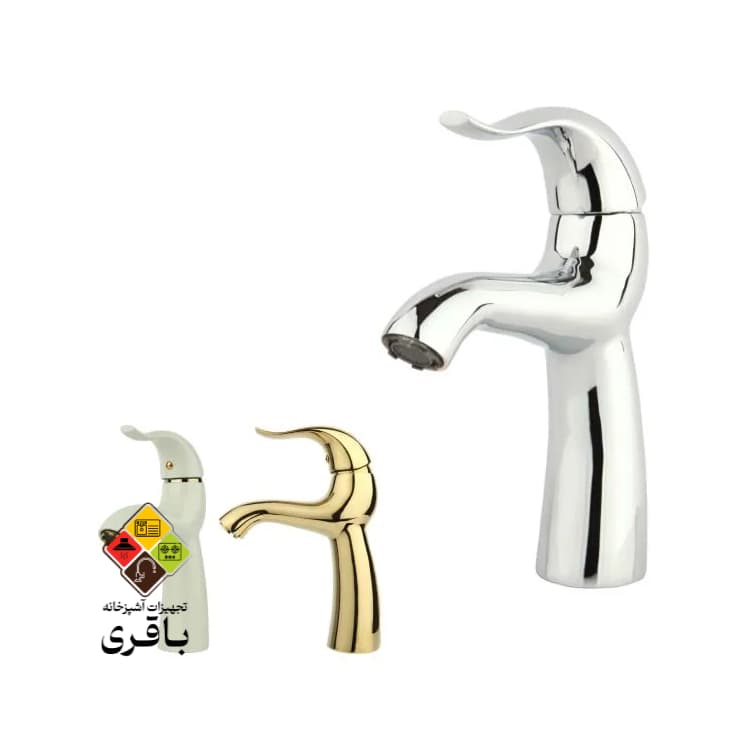 شیر روشویی راسان مدل اکتاو شیری کروم