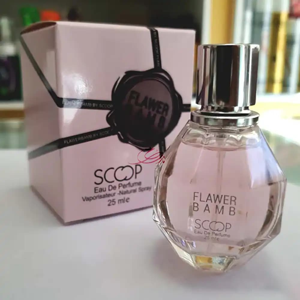 عطر جیبی زنانه اسکوپ مدل فلاور بامب FLAWER BAMB حجم 25 میلی لیتر