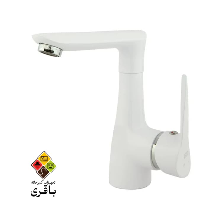 شیر روشویی متحرک راسان مدل رابیت سفید