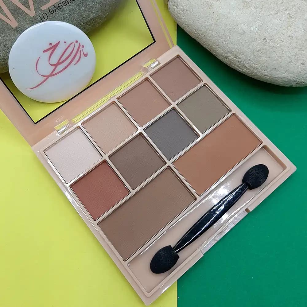 پالت سایه چشم 10 رنگ مینی کویین Mini Queen مدل مات شماره 1 — تصویر ۲