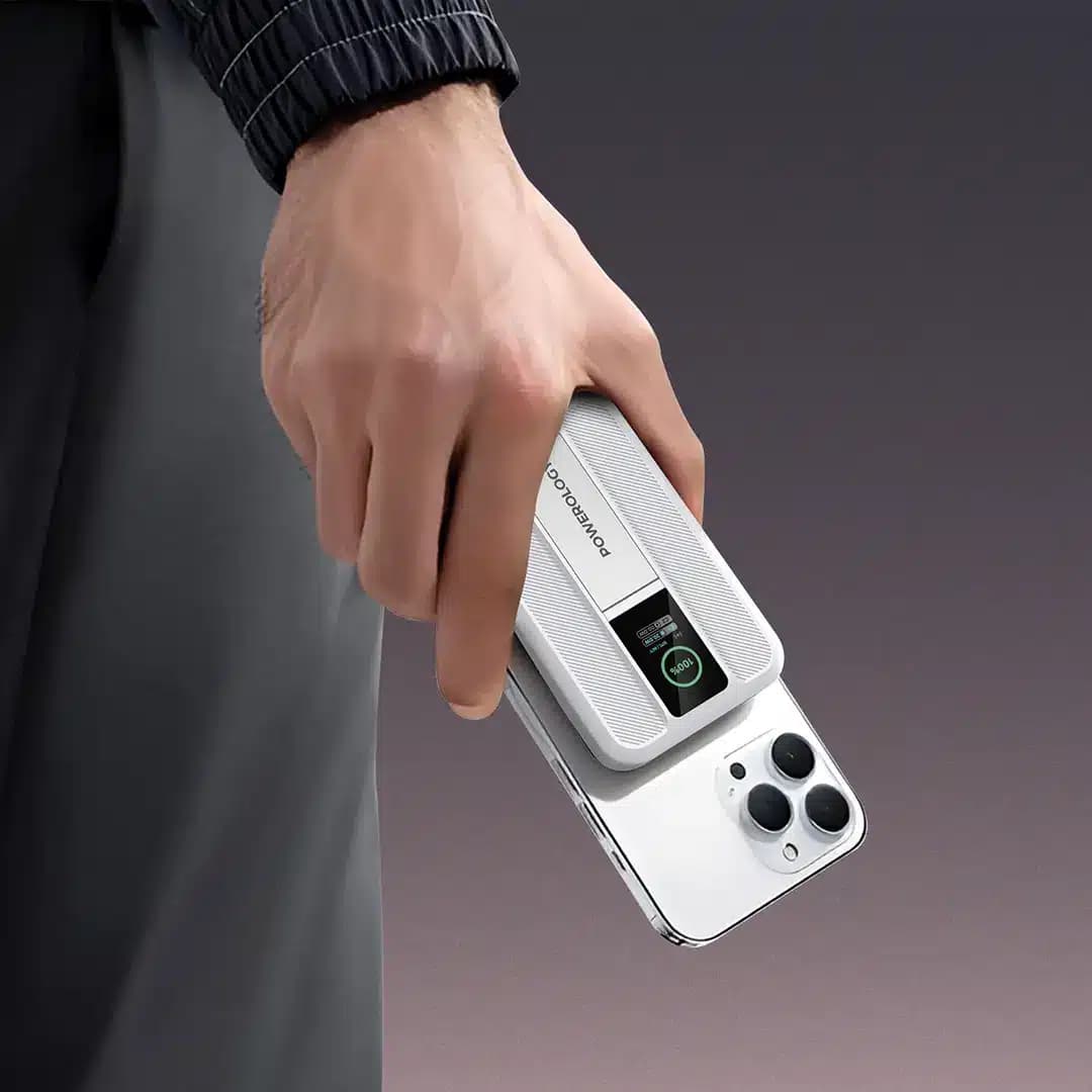 پاوربانک مگ سیف مدل Vision ظرفیت 10000 میلی آمپری پاورولوژی Powerology Qi2 Magsafe Power Bank — تصویر ۲