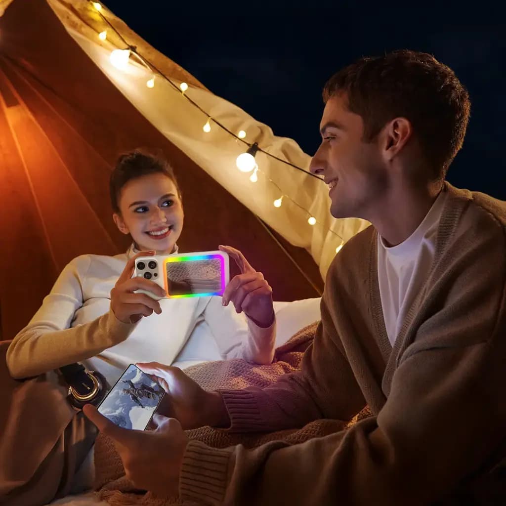 پاوربانک مگ سیف پرودو همراه با آینه چراغ دار Porodo 5000mAh MagSafe Power Bank with Dynamic Ligh — تصویر ۸