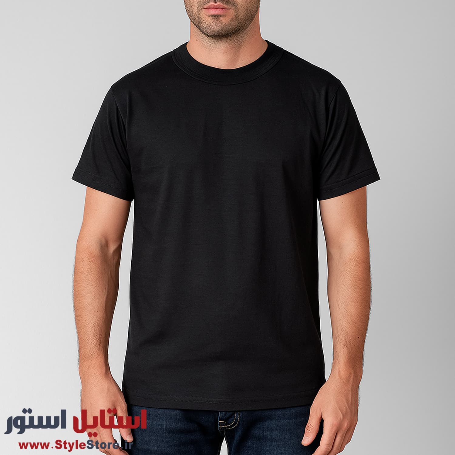زیرپوش یقه کش مردانه آستین دار نیکو رنگ مشکی — تصویر ۹