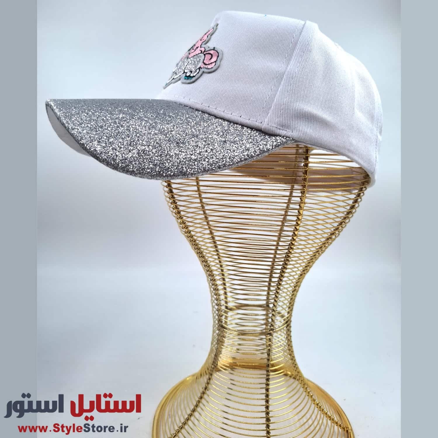کلاه کپ دخترانه مدل تک شاخ کد 1600 رنگ سفید — تصویر ۵