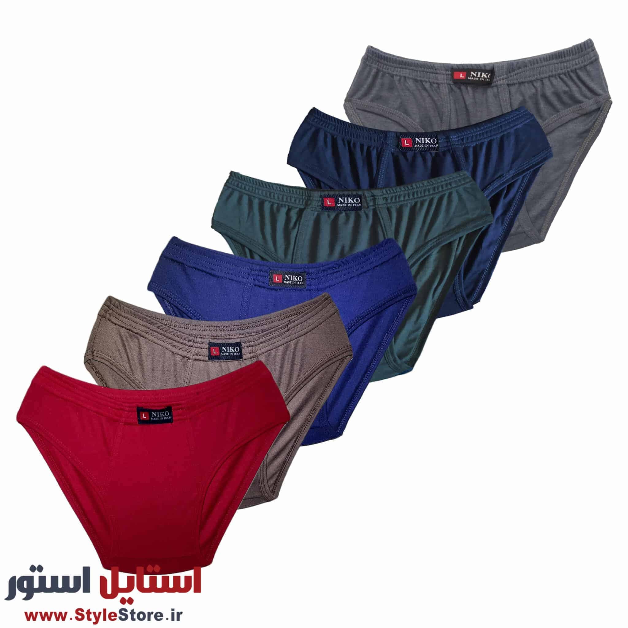 شورت مردانه نیکو مدل اسلیپ رنگ تیره مجموعه 6 عددی — تصویر ۹