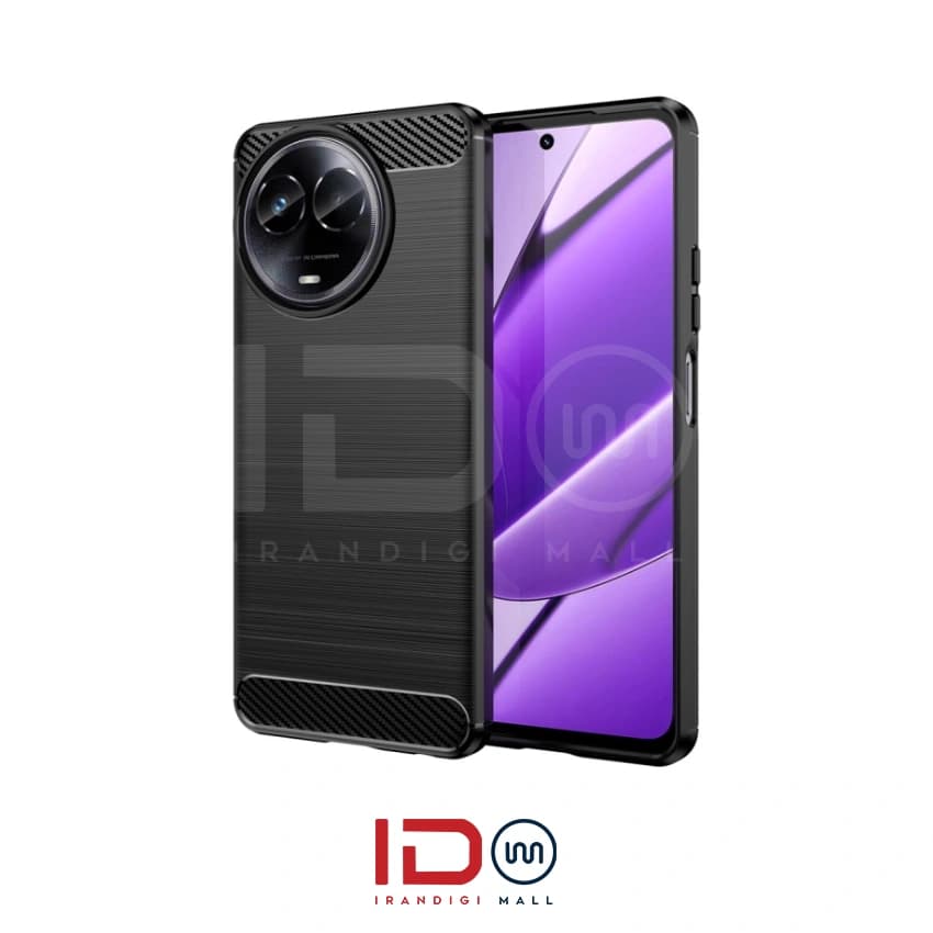 قاب فیبر کربن گوشی موبایل ریلمی مدل REALME 11 5G برند rugged armor رنگ سرمه ای — تصویر ۲