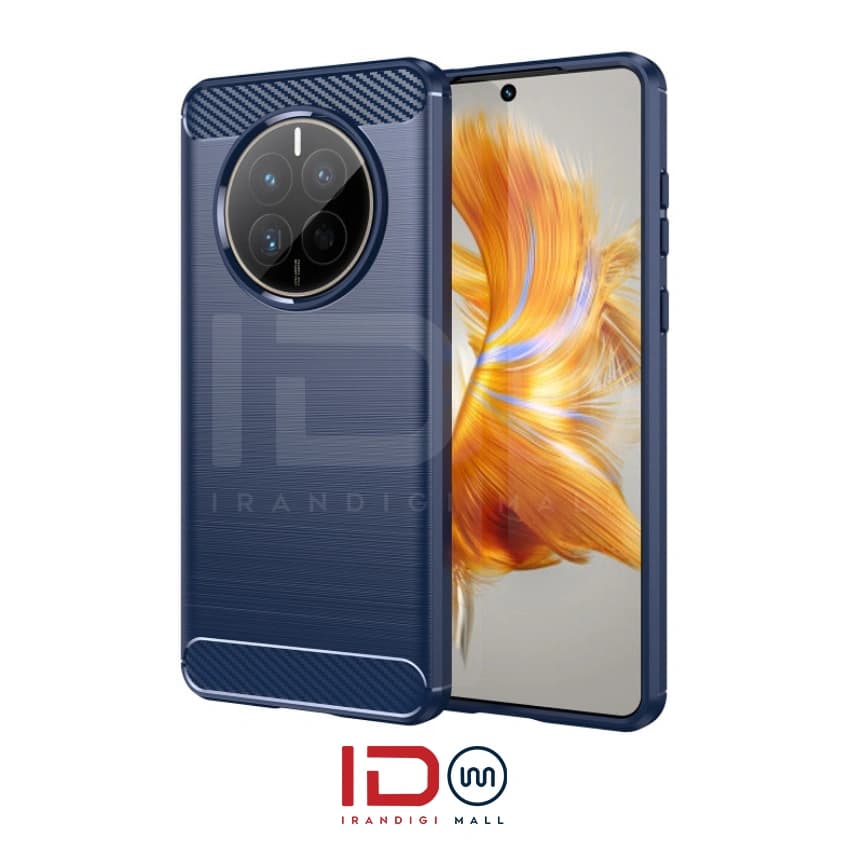 قاب فیبر کربن گوشی موبایل هواوی مدل HUAWEI MATE 50 PRO rugged armor رنگ سرمه ای