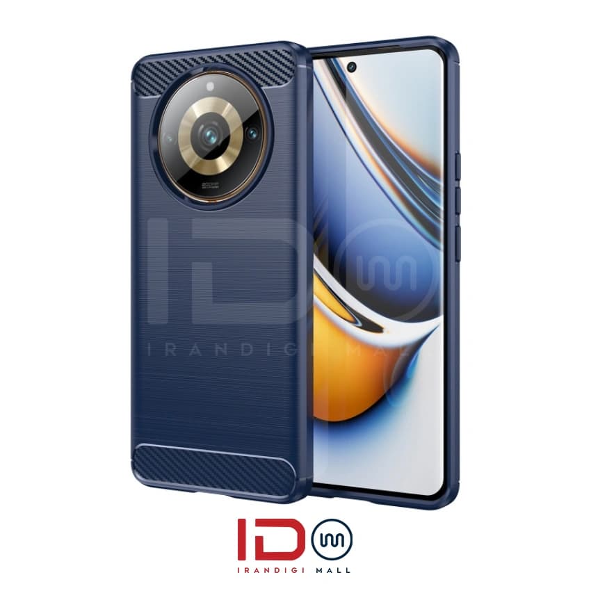 قاب فیبر کربن گوشی موبایل ریلمی مدل REALME 11 PRO PLUS 5G برند rugged armor رنگ سرمه ای