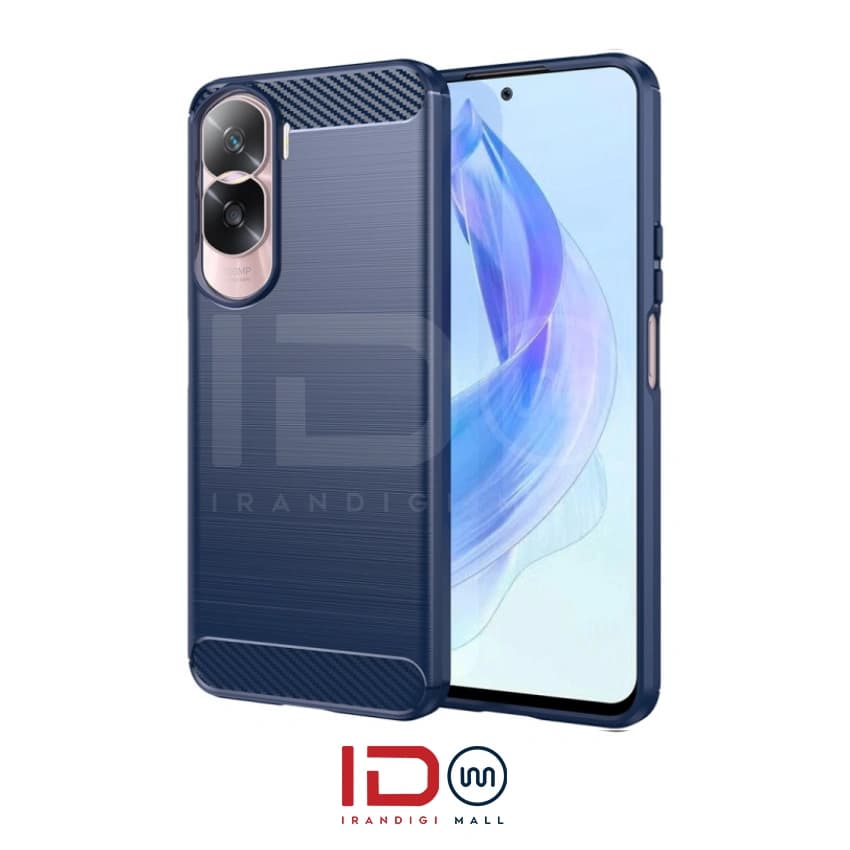 قاب فیبر کربن گوشی موبایل آنر مدل HONOR 90 LITE برند rugged armor رنگ سرمه ای — تصویر ۲