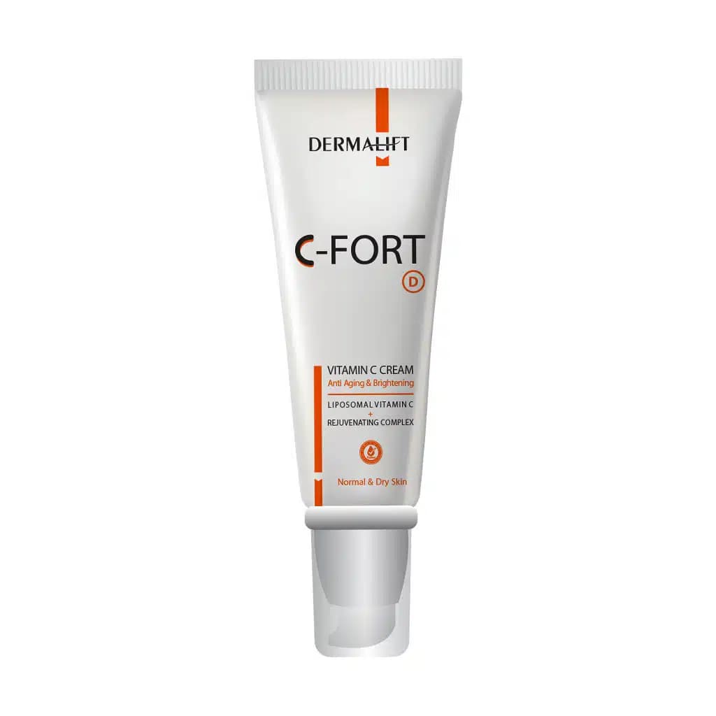 کرم ویتامین C و روشن کننده درمالیفت مدل C-Fort مناسب پوست معمولی و خشک