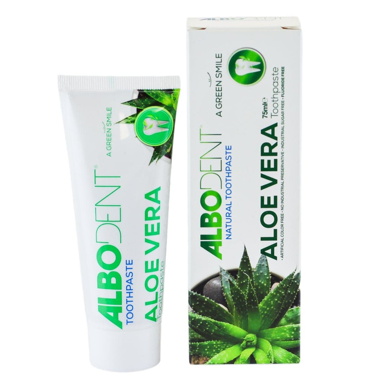 خمیر دندان گیاهی آلبودنت مدل Aloe Vera حاوی عسل و بره موم 75 میلی‌لیتر