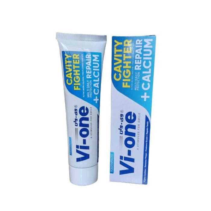 خمیر دندان ضد پوسیدگی ویوان (Vi-one) مدل Cavity Fighter حاوی کلسیم و اکالیپتوس 130گرم — تصویر ۲