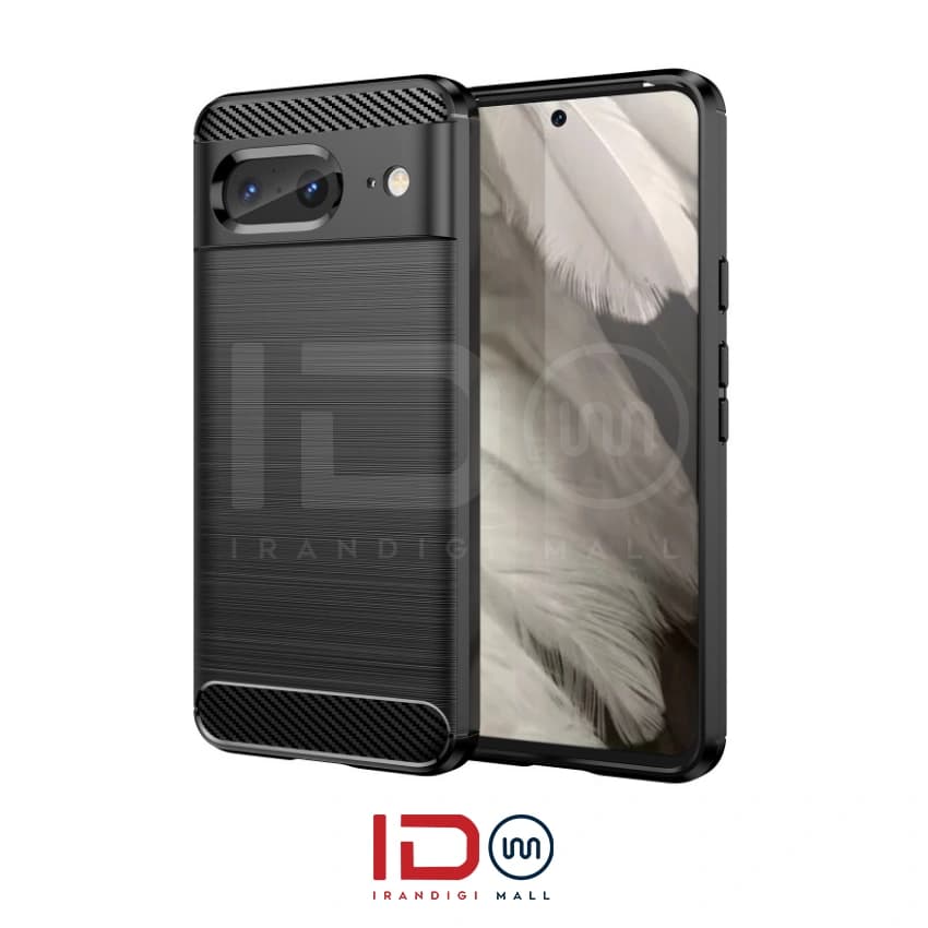 قاب فیبر کربن گوشی گوگل مدل GOOGLE PIXEL 8 برند rugged armor رنگ مشکی