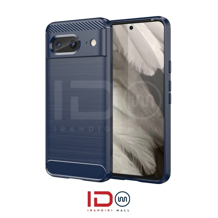 قاب فیبر کربن گوشی گوگل مدل GOOGLE PIXEL 8 برند rugged armor رنگ سرمه ای