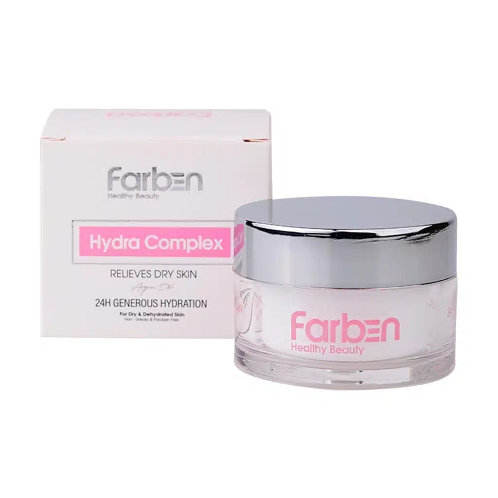 کرم آبرسان و مرطوب کننده فاربن (Farben) مدل هیدرا کمپلکس حاوی روغن آرگان مناسب پوست خشک — تصویر ۲