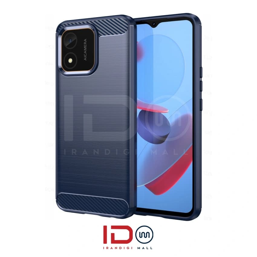 قاب فیبر کربن گوشی موبایل آنر مدل HONOR X5 برند rugged armor رنگ سرمه ای